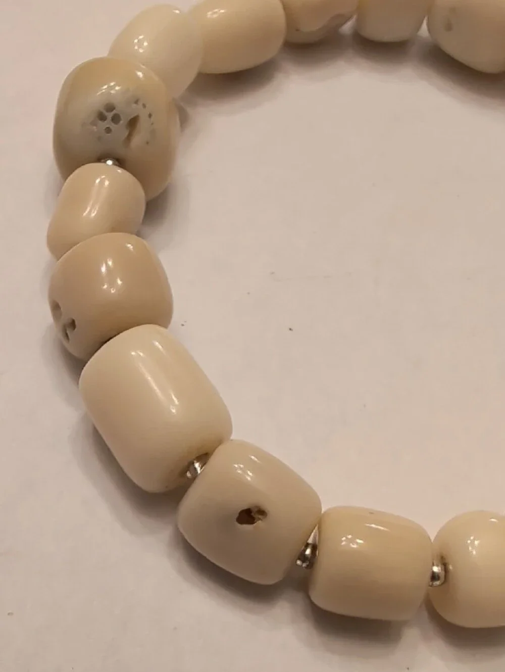 White Coral Stretch Bracelet